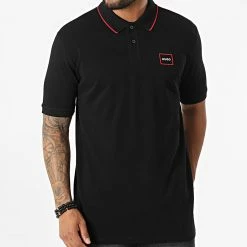 Tout neuf ✨ Polo Manches Courtes Demlock 50475472 Noir de HUGO 😍 -Promos HUGO Boutique hugo 332355 50475472 001 20220812T143617 03