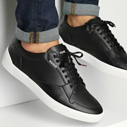 Promos HUGO Boutique 32 Remise 👍 Baskets Zero Tennis 50480560 Black de HUGO 👍