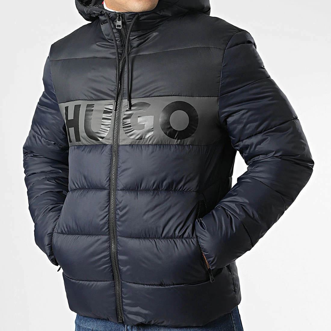 Vente flash 👍 Doudoune Capuche 50474671 Bleu Marine de HUGO 😀 4 Vente flash 👍 Doudoune Capuche 50474671 Bleu Marine de HUGO 😀 – Image 3