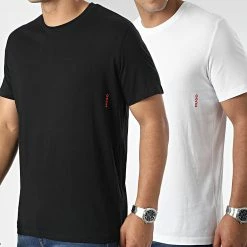 Tout neuf 🥰 Lot De 2 Tee 👚 Shirts 50469769 Noir Blanc de HUGO 🥰