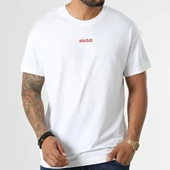 Nouveau ✨ Tee 👚 Shirt 50480246 Blanc de HUGO 🔔 -Promos HUGO Boutique hugo 334320 50480246 100 20220826T150220 03