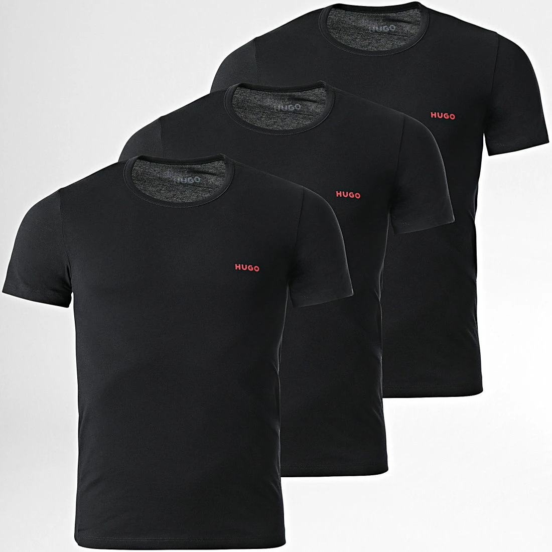 De gros 🔥 Lot De 3 Tee 👚 Shirts 50480088 Noir de HUGO 😍 3 De gros 🔥 Lot De 3 Tee 👚 Shirts 50480088 Noir de HUGO 😍