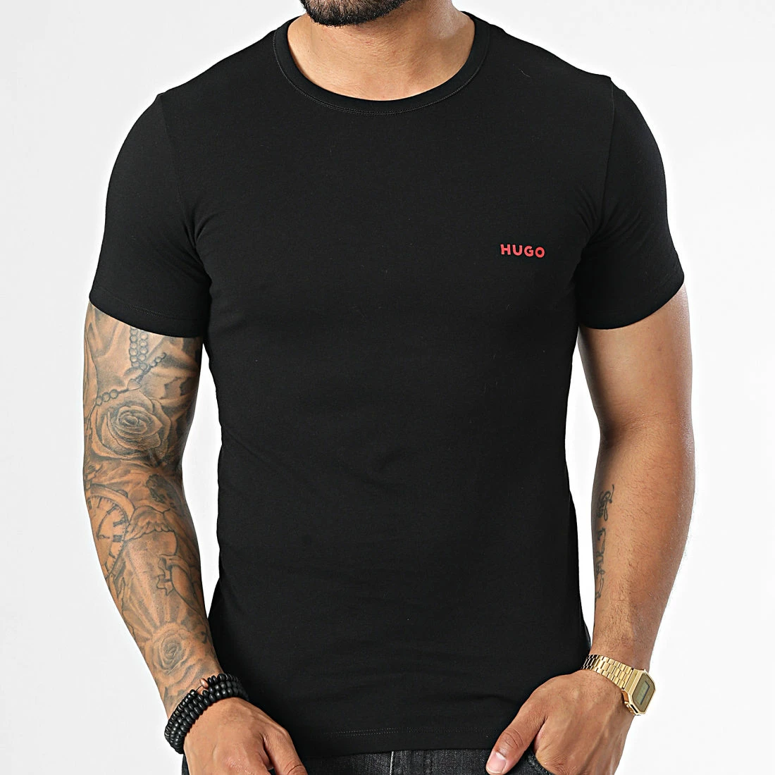 De gros 🔥 Lot De 3 Tee 👚 Shirts 50480088 Noir de HUGO 😍 5 De gros 🔥 Lot De 3 Tee 👚 Shirts 50480088 Noir de HUGO 😍 – Image 3