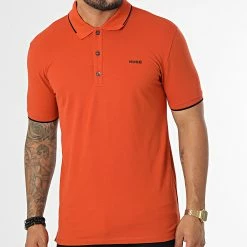 De gros 🎁 Polo Manches Courtes 50467344 Orange de HUGO 💯