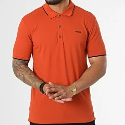 De gros 🎁 Polo Manches Courtes 50467344 Orange de HUGO 💯 -Promos HUGO Boutique hugo 334345 50467344 801 20220826T150850 03
