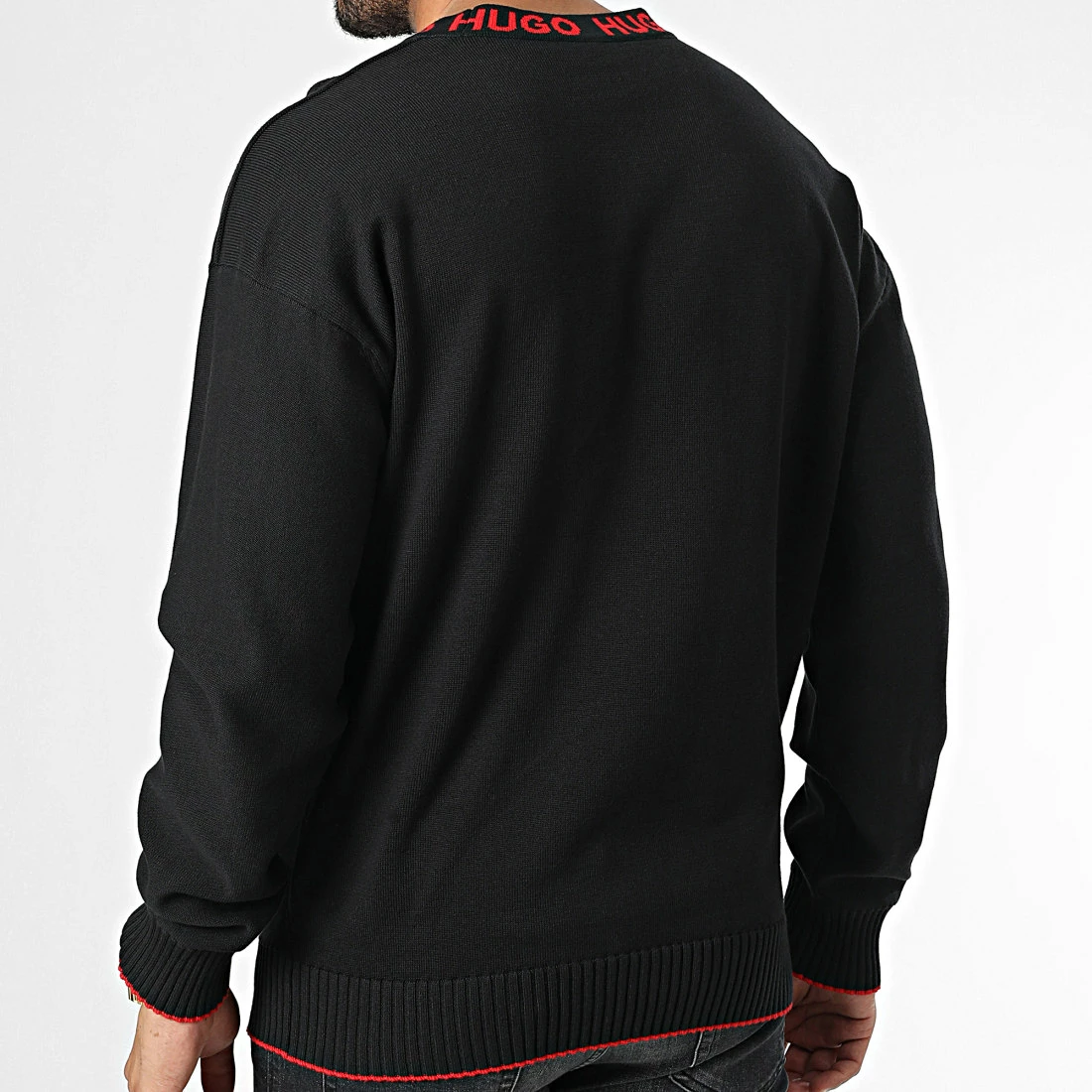 Acheter ✔️ Pull 50474813 Noir de HUGO ✔️ 6 Acheter ✔️ Pull 50474813 Noir de HUGO ✔️ – Image 4