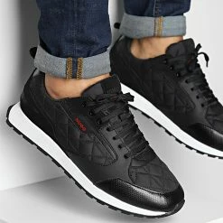 Remise 😍 Baskets Icelin Runner 50480321 Black de HUGO ❤️