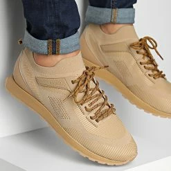 Promos HUGO Boutique 24 Grosses soldes 🛒 Baskets Icelin Runner 50471301 Light Pastel Brown de HUGO 🎉