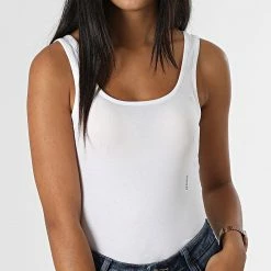 Promo 😍 Lot De 2 Débardeurs Femme 50480139 Blanc Rose Fushia de HUGO 🤩 -Promos HUGO Boutique hugo 334933 50480139 690 20220906T150246 04