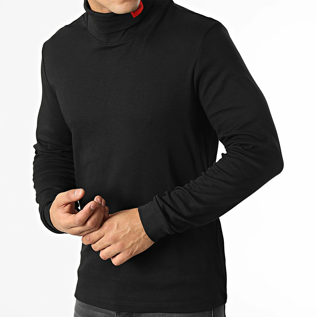 Offres ⭐ Tee 👕 Shirt Col Roulé Manches Longues Derollo 224 50479373 Noir de HUGO 🔥 5 Offres ⭐ Tee 👕 Shirt Col Roulé Manches Longues Derollo 224 50479373 Noir de HUGO 🔥 – Image 3