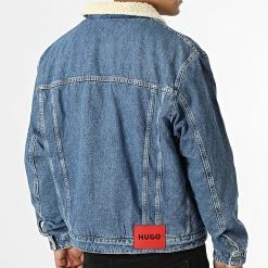 Nouveau 🔥 Veste Jean Col Mouton HUGO 077 50477588 Bleu Denim 💯 -Promos HUGO Boutique hugo 335542 50477588 450 20220908T115843 04