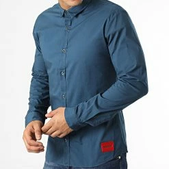 De gros 😀 Chemise Manches Longues 50475687 Bleu Marine de HUGO ⌛ -Promos HUGO Boutique hugo 335736 50475687 403 20220906T161530 03
