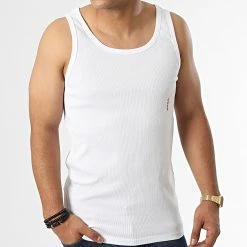 Vente flash 🎉 Lot De 2 Débardeurs 50469790 Blanc Vert Kaki de HUGO 👏 -Promos HUGO Boutique hugo 335739 50469790 341 20220906T161023 03