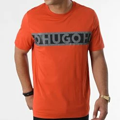 Offres 🛒 Tee 👚 Shirt 50475339 Orange de HUGO ⭐ -Promos HUGO Boutique hugo 337200 50475339 801 20221010T124538 03