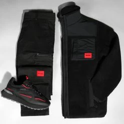 Sortie 🧨 Pantalon Cargo 50474557 Noir de HUGO 😉 -Promos HUGO Boutique hugo 337205 50474557 001 20221111T084651 05