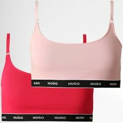 Vente flash 💯 Lot De 2 Brassières Femme 50480158 Rose de HUGO 🎁