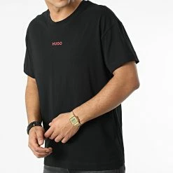 Coupon 😀 Tee 👕 Shirt 50480246 Noir de HUGO 🤩 -Promos HUGO Boutique hugo 338992 50480246 001 20221017T151214 03