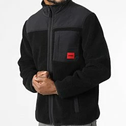 Bon marché 🤩 Veste Zippée Polaire Demongras 50475855 Noir de HUGO 🔔 -Promos HUGO Boutique hugo 339657 50475855 001 20220930T161245 03