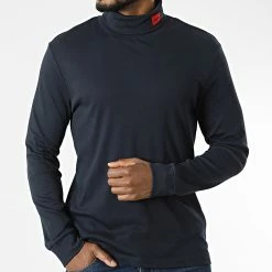 Tout neuf 🎉 Pull Col Roulé 50479373 Bleu Marine de HUGO 🔔 -Promos HUGO Boutique hugo 340473 50479373 405 20221014T145612 03