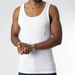 Offres ⭐ Lot De 2 Débardeurs 50469778 Blanc Noir de HUGO 🧨 -Promos HUGO Boutique hugo 341144 50469778 760 20221020T152635 04