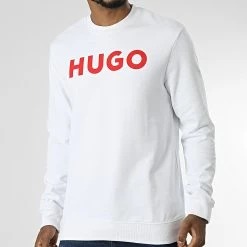 Meilleur prix 🥰 Sweat Crewneck 50477328 Blanc de HUGO 🔔