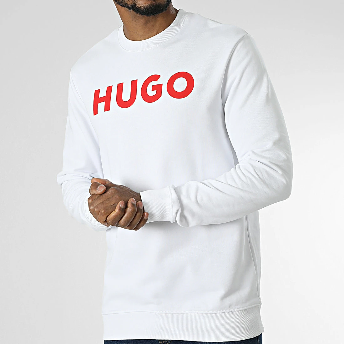 Meilleur prix 🥰 Sweat Crewneck 50477328 Blanc de HUGO 🔔 5 Meilleur prix 🥰 Sweat Crewneck 50477328 Blanc de HUGO 🔔 – Image 3