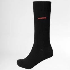Nouveau 👏 Lot De 2 Paires De Chaussettes 50468099 Noir de HUGO 🥰 -Promos HUGO Boutique hugo 342963 50468099 001 20221020T152204 03