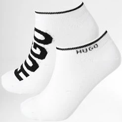Top 10 💯 Lot De 2 Paires De Chaussettes 50468111 Blanc de HUGO 🎁