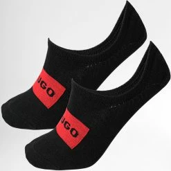 Budget 😉 Lot De 2 Paires De Chaussettes 50468123 Noir de HUGO ⌛