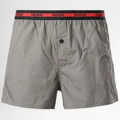 Budget 🛒 Lot De 2 Boxers 50469774 Noir Gris de HUGO ✔️ -Promos HUGO Boutique hugo 342970 50469774 061 20221020T155945 03