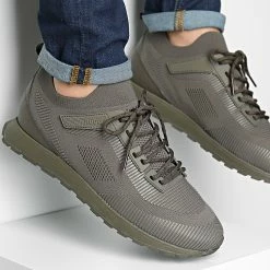 Promo 🤩 Baskets Icelin Runner 50471301 Dark Green de HUGO 🔔