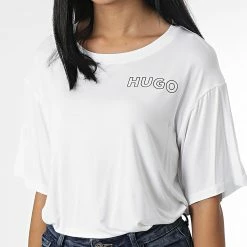 Promo 🛒 Tee 👕 Shirt Femme 50480615 Blanc de HUGO 🥰 -Promos HUGO Boutique hugo 343752 50480615 100 20221031T143020 03