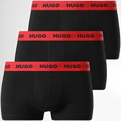Meilleure vente ⌛ Lot De 3 Boxers 50469786 Noir de HUGO ✨