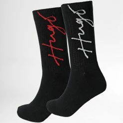 Nouveau 🔔 Lot De 2 Paires De Chaussettes 50484066 Noir de HUGO ⭐