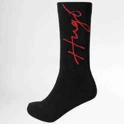 Nouveau 🔔 Lot De 2 Paires De Chaussettes 50484066 Noir de HUGO ⭐ -Promos HUGO Boutique hugo 343976 50484066 001 20221020T152457 03