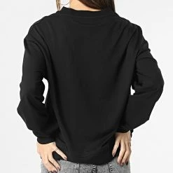 Budget ✔️ Sweat Crewneck Femme 50480539 Noir de HUGO ⌛ -Promos HUGO Boutique hugo 343988 50480539 001 20221118T155405 04