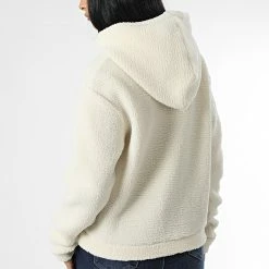 De gros 💯 Sweat Capuche Femme Fourrure 50483843 Blanc Cassé de HUGO 🔔 -Promos HUGO Boutique hugo 344603 50483843 110 20221031T143148 04