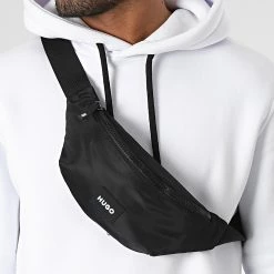 Le moins cher 🎁 Sac Banane Ethon 50486204 Noir de HUGO ❤️