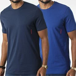 Meilleure vente ✨ Lot de 2 Tee 👚 Shirts 50469769 Bleu Roi Bleu Marine de HUGO ⌛