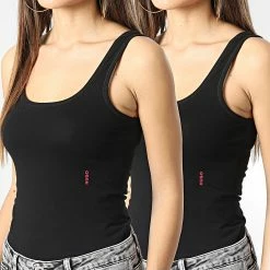 Budget 🥰 Lot De 2 Débardeurs Femme 50469682 Noir de HUGO ✨