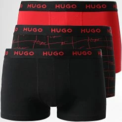 Meilleure affaire 👍 Lot De 3 Boxers 50480170 Rouge Noir de HUGO ⌛