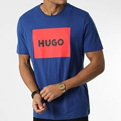 Promo 😉 Tee 👚 Shirt 50467952 Bleu Roi de HUGO 🥰 -Promos HUGO Boutique hugo 345313 50467952 424 20221027T152735 03