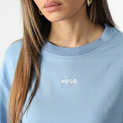Sortie 🌟 Tee 👕 Shirt Femme 50480559 Bleu Ciel de HUGO 🤩 -Promos HUGO Boutique hugo 345349 50480559 451 20221117T094855 02