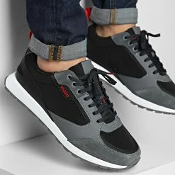 Tout neuf ⌛ Baskets Icelin Runner 50471304 Open Grey de HUGO ❤️