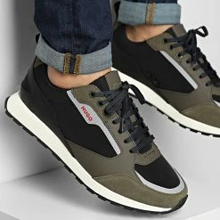 Vente flash 😀 Baskets Icelin Runner 50471304 Open Green de HUGO 🔔