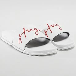 Sortie 🔔 Claquettes Match Slide 50487657 White de HUGO 🎁