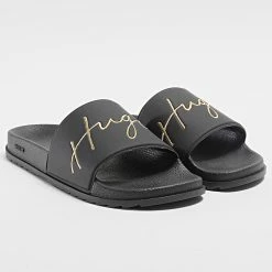 Bon marché ❤️ Claquettes Match Slide 50491461 Black de HUGO ✨