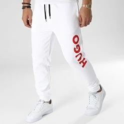 Coupon 🔔 Pantalon Jogging 50473211 Blanc de HUGO 💯