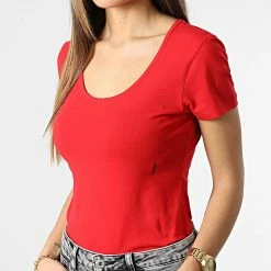 Meilleur prix 🌟 Lot De 2 Tee 👕 Shirt Femme 50469660 Noir Rouge de HUGO 🧨 -Promos HUGO Boutique hugo 346194 50469660 642 20221114T121719 04