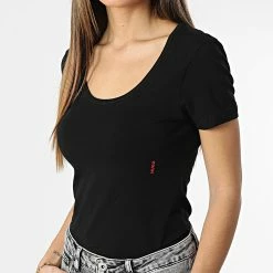 Grosses soldes 🎁 Lot De 2 Tee 👚 Shirt Femme 50469660 Noir de HUGO 🤩 -Promos HUGO Boutique hugo 346196 50469660 001 20221114T121807 03